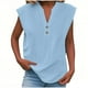 thumbnail image 3 of Blusa,Blusa de mujer con cuello en V, camiseta holgada de manga larga, mezcla de algodón y lino, top informal para uso diario, sopatenor, 3 of 8