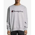 thumbnail image 4 of Champion Men's Athletics Powerblend Fleece Crew, Vertical Logo Team Red Scarlet 2XL, 4 of 5