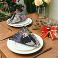 thumbnail image 3 of Satin Native Fab Cotton Dinner Napkin Galactic Elegance The Swan Reusable, 3 of 8
