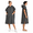 Gray-One Size, variant on Gray One Size Microfiber Surf Poncho Changing Robe Hooded Towel Swimwear Cover-Up