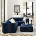 thumbnail image 3 of Conjure Channel Tufted Performance Velvet 5-Piece Sectional-EEI-5775-BLK-COG, 3 of 6