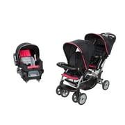 Baby Trend Double Sit N' Stand Stroller System and Travel Car Seat, Optic Pink