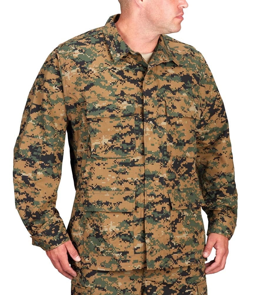 Propper Uniform BDU Coat Army Mens Combat Work Uniform Digital Woodland Camo 