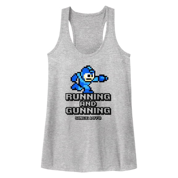 Mega Man Running And Gunning Women's Racerback Tank Top