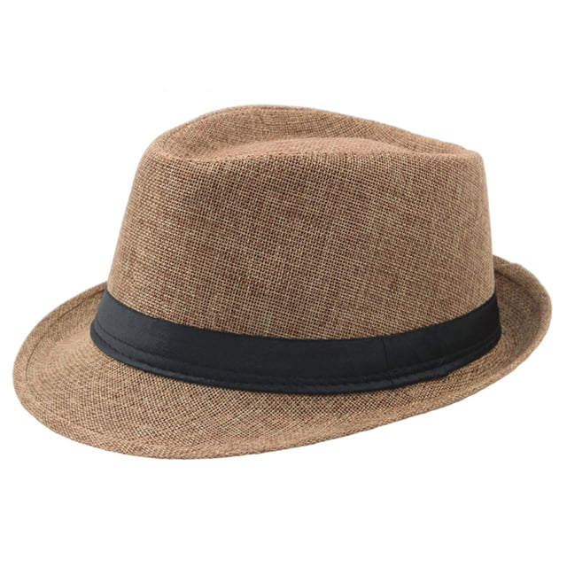Breathable Outdoor Jazz Baseball Cap Sun Hat Curly Straw Hat for Men Design Comfortable Fit Stylish Accessory