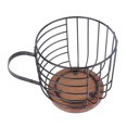 thumbnail image 1 of Cesta De Almacenamiento De Cápsulas De Café, Base Ponderada De Decoración Moderna Negra Para Cesta De Café Para Oficina, 1 of 7