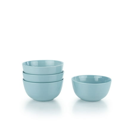 

Everything Kitchens Modern Colorful Neutrals - Rippled 6 Bowls (Set of 4) - Glazed | Blue