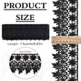 thumbnail image 2 of Black Polyester 7.5 Yards 3.5in Vintage Scalloped Embroidery Lace Trim for Gothic Wedding Christmas Decoration, 2 of 8