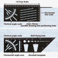thumbnail image 4 of 3D Square Aluminum Alloy Square Size Measuring Ruler Measuring Angle 45°/ 90° 3D Miter Angle with Gauge Ruler for Woodworking 62 x 215 x 73mm, 4 of 5