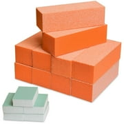 Karlash Nail Buffer sanding Block Orange White 60/60/60 Grit Nail Art Manicure Pedicure File 10 PCS