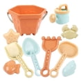 thumbnail image 1 of 10 Piece Beach Toys Set For Toddlers 1 3 Years Old Plastic Beach Toy Set With Bucket Shovel Rake And Crab Educational Sand For Fun Summer, 1 of 4