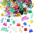 thumbnail image 1 of Decoración de mesa con confeti de cumpleaños, confeti de cumpleaños, decoración dispersa de cumpleaños, 1 of 5