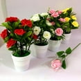 thumbnail image 2 of Artificial Flower Eco-friendly Washable 4 Colors Bonsai Pot Plant for Home, 2 of 10