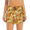 thumbnail image 2 of Picia Pumpkin And Sunflower Pattern Women's 2 in 1 Athletic Running Shorts High Waisted Workout Casual Gym Sweat Shorts with Comfy Liner Zipper Pockets-Large, 2 of 9