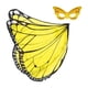 thumbnail image 2 of Disfraz de Ala de mariposa Zulema Ala de vestuario Amarillo negro, 2 of 8