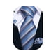 thumbnail image 1 of Set de Corbata Barry.Wang Azul Claro con Rayas para Hombre, 1 of 6