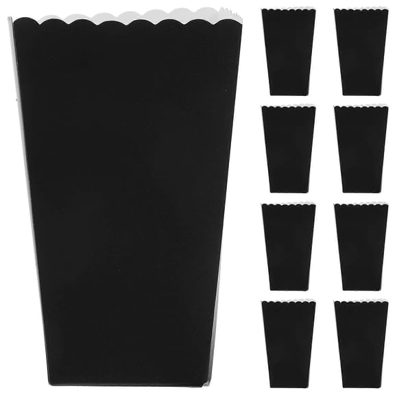 24pcs Black & White Popcorn Boxes Stylish Snack Containers For Parties, Events & Movie Nights Safe Paper Holders For Candies & Snacks