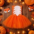 thumbnail image 2 of KPOPLK Halloween Toddler Kids Animal Performance Girls Mesh Tulles Dress with Hair Hoop Beast Clothes Dress up Outfits,Size 7-8Years, 2 of 6