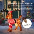 thumbnail image 4 of Sunjoy 34 Inch Christmas Lighted Fabric Dog, 3D Tinsel Santa Dog Outdoor Garden Yard Lawn Festive Holiday Decoration with Lights for Indoor & Outdoor, 4 of 7
