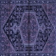 thumbnail image 1 of Ahgly Company Machine Washable Indoor Square Medallion Blue Traditional Area Rugs, 8' Square, 1 of 4