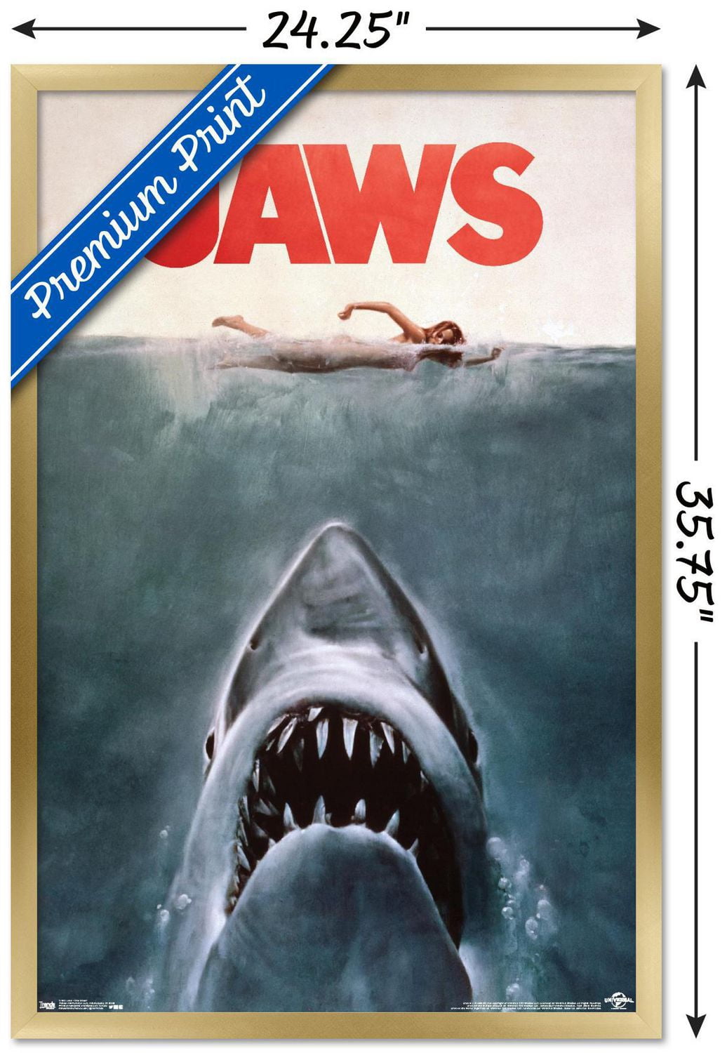 Jaws - One Sheet Wall Poster, 22.375" x 34"