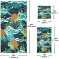 thumbnail image 3 of Ocean Turtle Bath Towels Absorbent Bath Towels Set Soft Towel Set for Home Hotel Decor Gym Swim, 3 Piece Wash cloth, 3 of 7