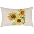 thumbnail image 4 of Set Of 4 Sunflower Flower Decorative Throw Pillow Covers 12x20 Inch Plant Pillow Covers Linen Square Pillow Cases Summer Flower Outdoor Sofa Couch Home Bed Decor Cushion Covers (12 by 20), 4 of 6