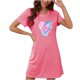 thumbnail image 1 of Camisón corto de talla grande para mujer, camisón de manga corta con estampado de pecho a la moda, camisón para mujer, 1 of 2