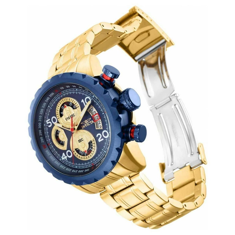 Invicta Men s Aviator Quartz Chrono 100m Gold Tone Stainless Steel Watch 28148