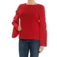 thumbnail image 2 of KENSIE $69 Womens New 1169 Red Slitted Bell Sleeve Crew Neck Casual Top M B+B, 2 of 3
