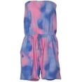 thumbnail image 2 of Women's Strapless Off Shoulder Printed Beachwear Short Rompers Jumpsuits, 2 of 4
