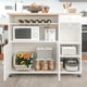 thumbnail image 5 of Isla de Cocina Móvil Multifuncional con Ruedas, Organizador Integrado Gabinetes, Cajones, Especiero, Botellero, Almacenamiento Compacto 100 * 39 * 88.5CM(Blanco), 5 of 8