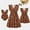 3# Brown, variant on PatPat Family Matching Dresses Pink Kids Girl 8-9T Mommy and Me Allover Print Ruffle-sleeve Belted Flowy Dresses