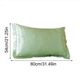 thumbnail image 3 of Clearance!Delayuji Solid Color Faux Silk Pillowcase Silk No Zipper Envelope Pillow Pillow Cover, 3 of 4
