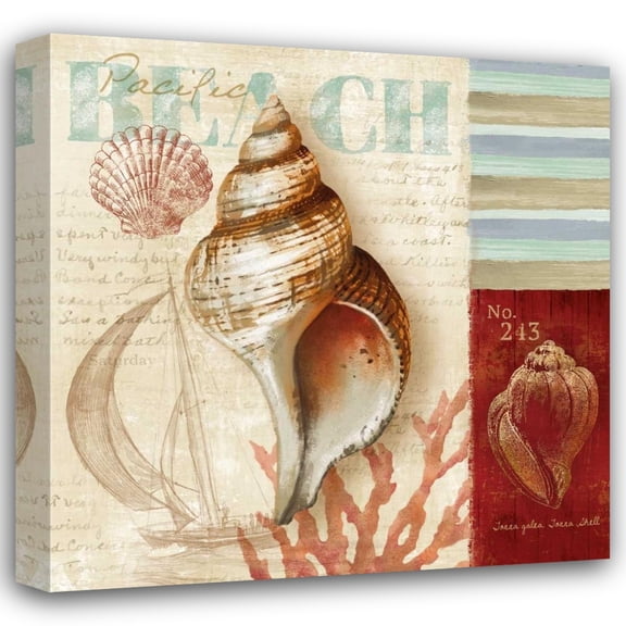 Conrad Knutsen 20x20 Gallery Wrapped Canvas Wall Art Titled - Pacific Beach