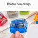 thumbnail image 4 of Sacapuntas Portátil de Metal y Plástico con Doble Orificio | Cuchillas de Acero Inoxidable para Útiles Escolares, Graduación y Pequeños Obsequios | Herramienta de Papelería Compacta y Fácil de Limpia, 4 of 6