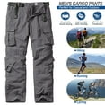 thumbnail image 4 of FEN AI Men Casual Quick Drying Pants for Hiking Fishing Trousers Multiple Pockets Outdoor Hunting Safari Pant Grey, 4 of 8