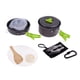 thumbnail image 3 of Aluminio Camping Lío Kit Utensilios de Cocina Cubiertos Plegable Olla Sartén Verde, 3 of 9