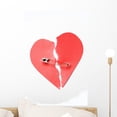 thumbnail image 1 of Red Paper Heart Joined Wall Decal Sticker, Wallmonkeys Peel & Stick Vinyl Graphic (18 in H x 17 in W, 1 of 4
