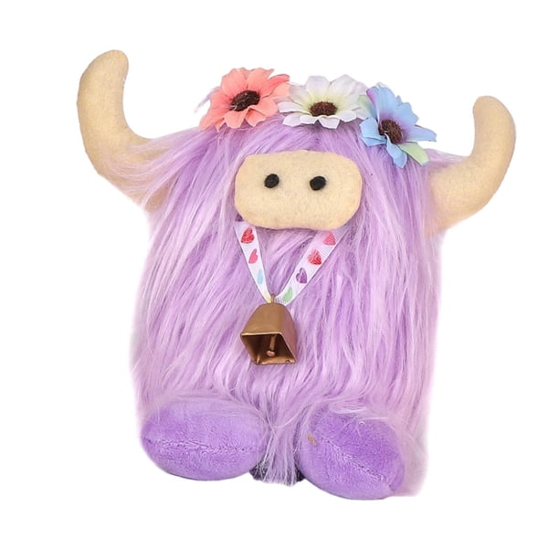 Muñeco de de pelo largo, lindo juguete de animal, regalo, adorno, arte moderno, de peluche de las , decoración de peluche de Púrpura