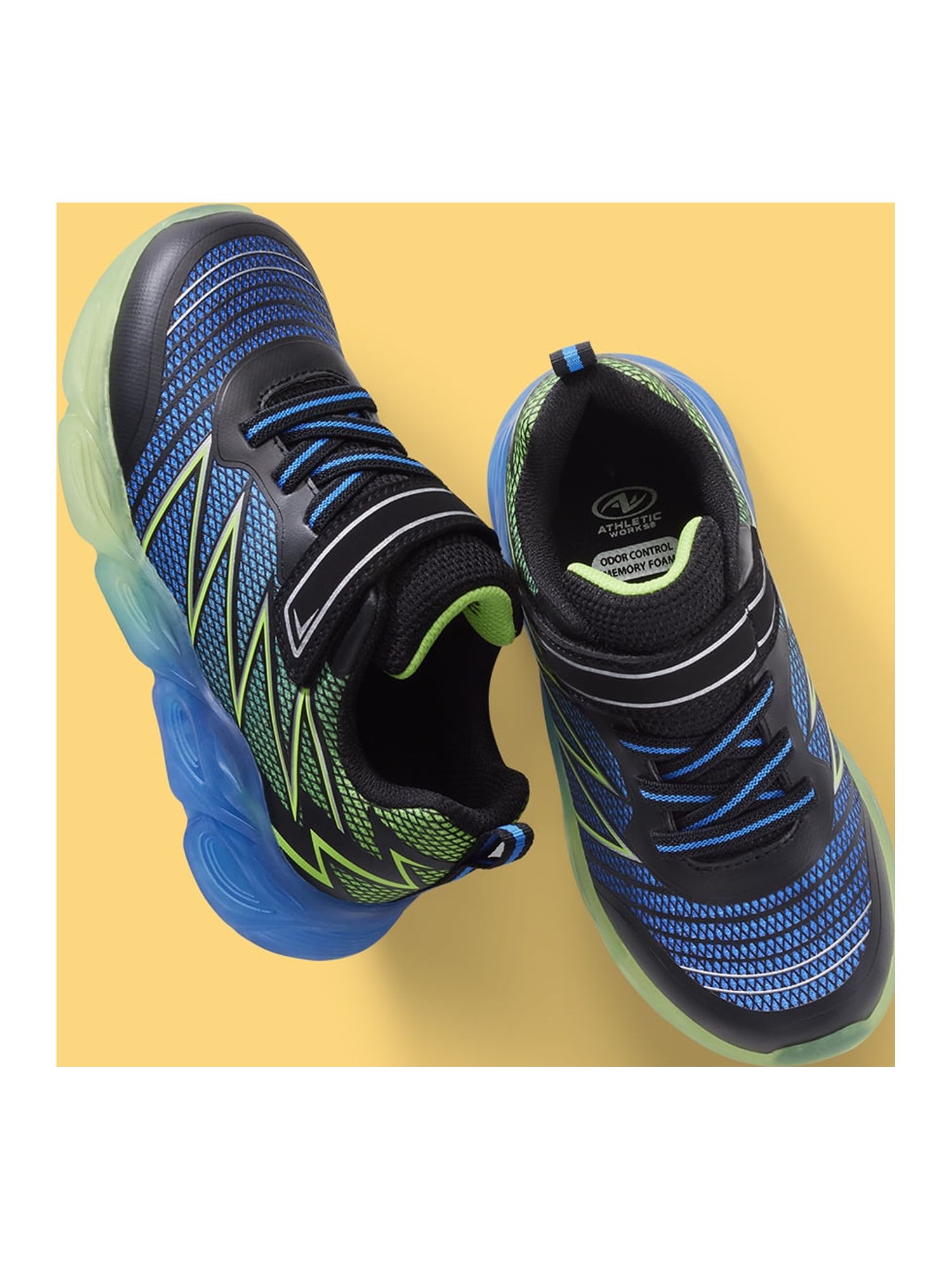 Athletic Works Toddler Boys Light-Up Athletic Sneakers