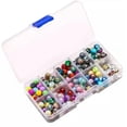 thumbnail image 4 of U8MO 200pcs 10Colors Mixed 8mm Crackle Glass Bead Beading Kit Box for Jewelry Making-9#, 4 of 7