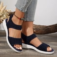 thumbnail image 5 of Pandaie Walking Sandals Women Arch Support Hiking Sport Shoes Mesh Breathable Athletic Memory Foam Summer Slip on Sneakers Blue Size 9.5, 5 of 9