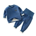 thumbnail image 6 of Esaierr 4M-4Y Newborn 2 Piece Boys Girls Thermal Long Underwear Set for Baby Fleece Lined Set Thermal Underwear Toddler, 6 of 7