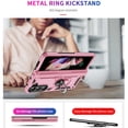 thumbnail image 4 of Feishell Hybrid Armor Phone Case for Samsung Galaxy Z Fold 6,Military Grade Shockproof 360 Rotatable Metal Ring Holder Kickstand Support Magnetic Car Mount Dual Layer Protective Phone Cover,Pink, 4 of 6