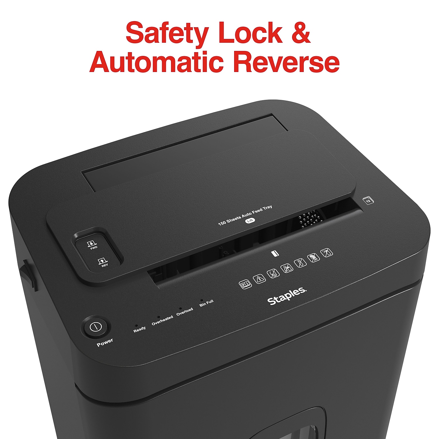 Staples 150-Sheet Auto-Feed Micro-Cut Multi-Media Shredder (ST62157)