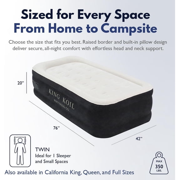 Luxury Twin Air Mattress with Built in Pump