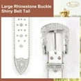 thumbnail image 5 of Rhinestone Studded Belt for Men Women, Western Leather Belt for Cowgirl Cowboy Vintage Bling Belt for Pants Dress, 5 of 7