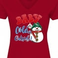 thumbnail image 4 of Inktastic Baby It's Cold Outside Women's V-Neck T-Shirt, 4 of 5