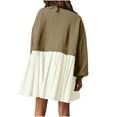 thumbnail image 6 of Utoimkio Womens Oversized Sweatshirt Dress Long Sleeve Crewneck Pullover Tops Relaxed Fit Sweatshirts Mini Dress, 6 of 8